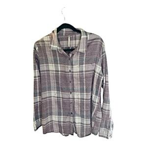 Kuhl Womens Pink & Blue Plaid Flannel Shirt